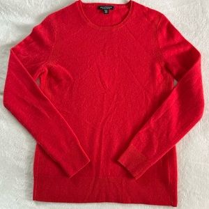 Candy Apple Red Saks Fifth Avenue Cashmere Sweater M Luxury